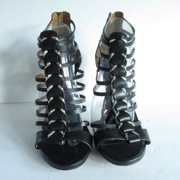 SOLD Coach Josey Heels Snake Python Stiletto Gladiator - Picture 3 of 8